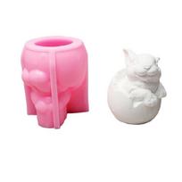 Lovely Animal Molds Easters Rabbits Silicones Mould Casting Mould Ornament Molds Soap Molds for Home Decorations 1