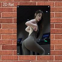 Vintage Metal Gym Wall Art HeavyDuty Iron Plate Sign for Female Fitness Modern Taebo Decor 20x30cm（7.8x11.8inch）