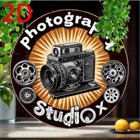 Retro Camera Metal Wall Art x Inch Circular Vintage Photography Tin Sign Durable Iron Plaque for Film Lover Studio Decor 20x20cm(8x8inch)