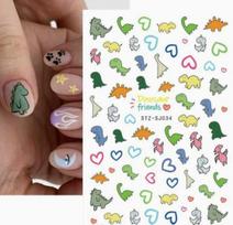 3D Stickers with Adhesive Backing for Cute Colorful Nail Designs one size