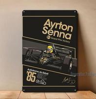 Ayrton Senna Estoril  Race Metal Poster  Collectable Sign Size xcm 20x30cm（7.8x11.8inch）