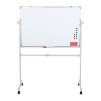 Dry Erase Board Rolling Whiteboard, White with Wheels, Mobile Whiteboard Stand, Portable Magnetic Double-sided on 5 Markers, 12 Nails & 1 Eraser 60x90cm