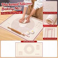Silicone Dough - Red Transparent 3-Layer Thickened Baking for and Kneading Dough S raudona