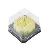 50Pcs 50/75/100g Plastic Muffin Container Sealed Cookies Storage Box  Pastry Display 50g juoda