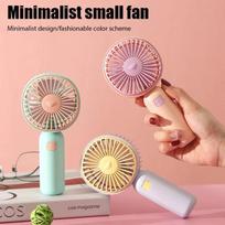 Mini Portable Fan Handheld USB Rechargeable Air Cooler Outdoor Travel Hand Fan White rožinė
