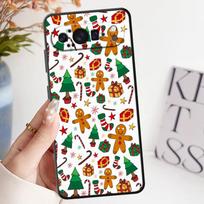 Black Soft Shell Case for Google Pixel 9a 8a 6 7 8 Pro 10 9 Pro XL 6a 7a Christmas Creative Element Design Google Pixel 9