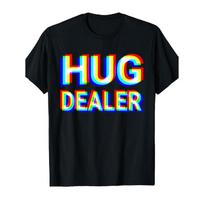 Hug Dealer Trippy Vaporwave Techno Rave EDM Music Party T-Shirt S juoda