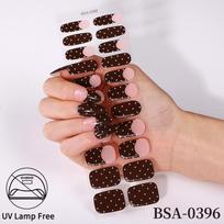 Zhengxiang Waterproof Polka Dot Gradient Gel Nail Stickers - French Style, No-Bake.