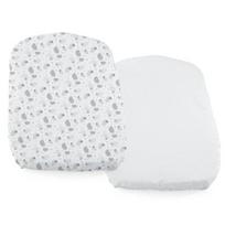 Dvipusės paklodės lovytei Chicco Baby Hug/Next2Me Pilki Avinukai, 2 vnt., 100 % medvilnė