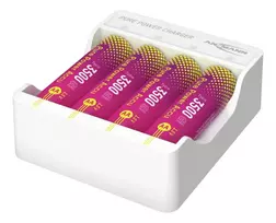 ANSMANN PurePower Set AA baterijų įkroviklis su 4x AA 2100mAh NiMH baterijomis