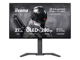 IIYAMA G-Master GOB2701QSC-B1 27 inch WQHD OLED Gaming Monitor, 280Hz, 0.03ms, HDR, USB-C 90W, Black