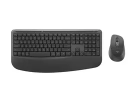 Logitech Signature Comfort Plus Combo MK880 for Business - belaidė klaviatūros ir pelės rinkinys, pilno dydžio, su LED akumuliatoriaus indikatoriumi, belaidis ryšys, USB-C, Bluetooth LE, QWERTZ, vokiškas išdėstymas, grafitas