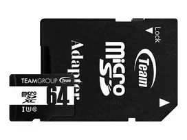 Team Group GO Card microSDXC 64GB Class 10 UHS-I U1 su SD adapteriu