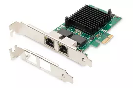 DIGITUS 2-Port Gigabit Ethernet Network Card, RJ45, PCI Express, Intel I210-AT Chipset (DN-1013-2)