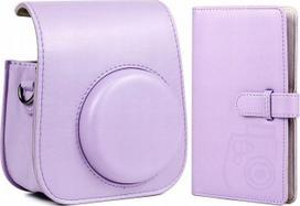 Viršelis LoveInstant rinkinys 2w1 atvejis EtuI Fuji Instax Mini 11 + violetinis albumas