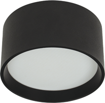 12W LED lubinis šviestuvas, juodas, 2700/3200/4000K, DALI, IP44, 25216
