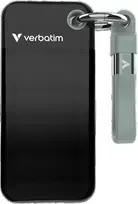 Kietasis diskas „Verbatim Pocket SSD 512GB“ išorinis diskas – raktų pakabutis su USB-C 3.2 gen.2 kabeliu, juoda-pilka 32282
