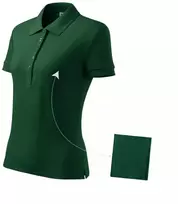 Moteriški medvilniniai polo marškinėliai (tamsiai žali)