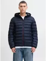 Jack&Jones vyrų pūkinė striukė JJEBRADLEY LIGHT PUFFER HOOD NOOS 12280970 SKY CAPTAIN