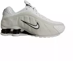 Nike Shox R4 Summit Baltas/Light Orewood Brown rusvai gelsvas Moteriški sportiniai bateliai - HQ7739-100