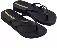 Ipanema moteriškos šlepetės Bossa Soft V, juodos, patogios, madingos