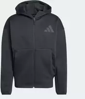 Naujas "Adidas" ZNE vyriškas juodas džemperis su gobtuvu ir pilnu užtrauktuku - JE7538