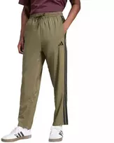 Vyriškos kelnės adidas Essentials Stanford su 3 dryželiais, atvirais kraštais, alyvuogių spalvos JE6401