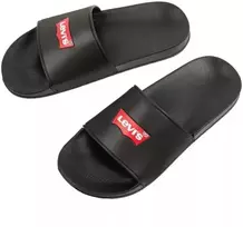 Levi's moteriškos sportinės šlepetės patogios madingos juodos