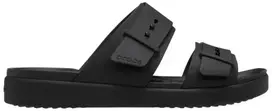 Moterų šlepetės per pirštą Crocs Brooklyn Buckle Low, juodos spalvos 211215 001