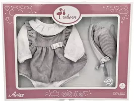 Arias rūbeliai 45 cm lėlei ir Reborn kūdikėliui, dovanų dėžutė