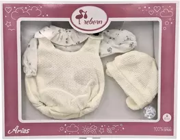 Arias rūbeliai lėlei kūdikiui 45 cm, tinka Reborn