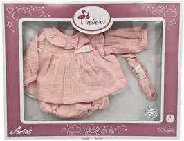 Arias lėlių drabužėliai kūdikiui 45 cm (Reborn) – prabangi dėžutė