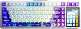 Klaviatūra Aula L99 (Balta/Violetinė) - Caramel Latte Switches