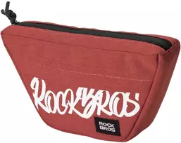 Rockbros G011 „Flash Journey“ trapecijos formos dviračio krepšys su vairu, 0,7 l – raudonas