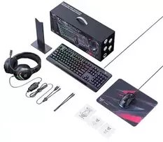 Onikuma TZ5008 5-in-1 Gaming Set: Keyboard + Mouse + Headset + Mouse Pad + Stand