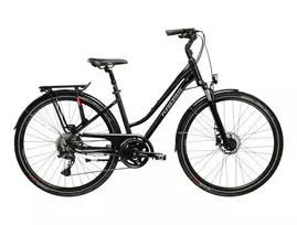 KROSS Trans 7.0 D MY26 / Black-Pink Glossy / moteriškas miesto dviratis (28") (L)