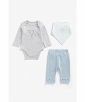 MOTHERCARE smėlinukas ilgomis rankovėmis, sportinės kelnės ir seilinukas, ZA244