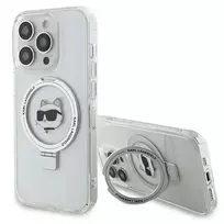 Karl Lagerfeld KLHMP15XHMRSCHH iPhone 15 Pro Max 6.7" white | white hard case Ring Stand Choupette Head MagSafe