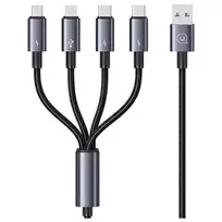USAMS Sufeng Series SJ739USB101 3-in-1 data transfer and charging cable | USB-C to USB-C, Lightning, Micro USB | 15W | 1.2m