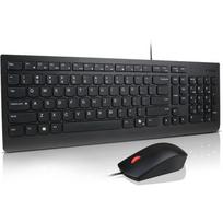 Lenovo Essential Wired Combo Klaviatūra ir pelė 4X31R64446, USB, 3 mygtukai, juoda, QWERTY, Nordic, atsparus išsiliejimui