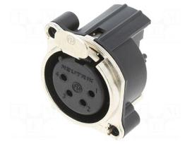 Connector: XLR | socket | female | PIN: 4 | angled 90° | THT | silver | 6A