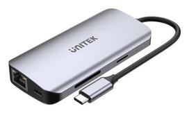 UNITEK D1122A01 interface hub 2 x USB 3.2 Gen 2 (3.1 Gen 2) Type-C 1000Mbit/s Grey