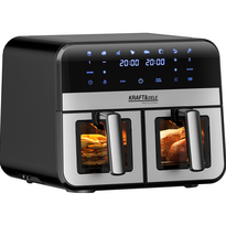 Bealiejė karšto oro gruzdintuvė KRAFT&DELE KD4179 9 l, 2500 W, 2 x 4,5 l su LCD ekranu