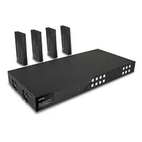 Lindy 150 m Cat.6 4x4 HDMI 4K60 HDBaseT matricinis prailgintuvas, 3840 x 2160 pikselių, AV siųstuvas ir imtuvas, laidinis, juodas