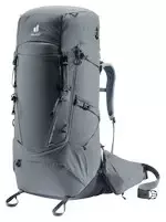 Kuprinė DEUTER Aircontact Core 65+10 SL — 65+10 L, SL prigludimas, grafito-juoda