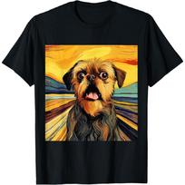 Brussels Griffon The Scream For Dog Mom Dog Dad T-Shirt for Men Women Kids S juoda