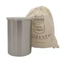 Airscape® nerūdijančio plieno aromato indas vidutinis, šlifuoto sidabro spalvos