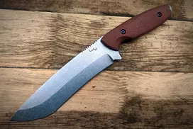 LKW Superfighter Micarta fiksuoto ašmenų peilis su D2 plienu
