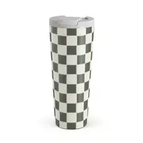 Retro Grid - Travel Mug, 700 ml / Flap