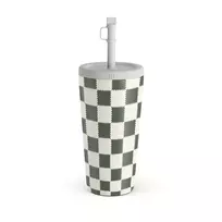 Retro Grid - Travel Mug, 500 ml / Straw